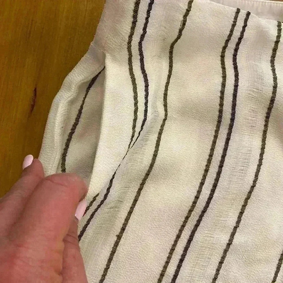 Womens Palazzo Striped Wide Leg Flowing white black pockets Proenza Schouler 6 - Picture 10 of 11